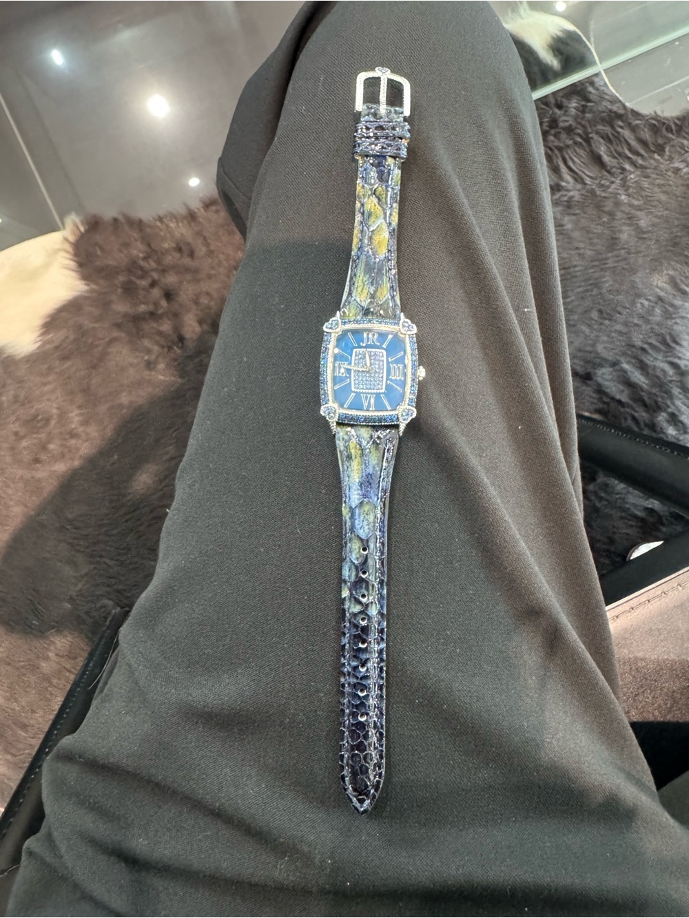 New Judith Ripka Stainless Steel Monaco Blue MOP tone Watch